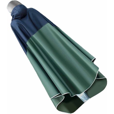 Imperméable pour scooter électrique, taille unique homme, très grande et épaisse, nouveau modèle, long, poncho intégral imperméable pour moto, vert armée - 3XL, sans rétroviseurs (1/5)