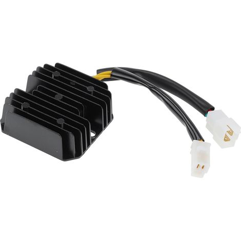 Motorcycle Voltage Regulator Rectifier for Lexmoto LXR 125 E55 SY 125-10, Motorbike Regulator Rectifier Assembly Replacement 396L0730/MT12V18-Z07, 2+3 Pins, with Plug (1/5)