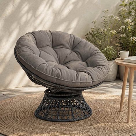 vidaXL Cojín para Silla Colgante VIANEN 100% Poliéster Gris (1/5)