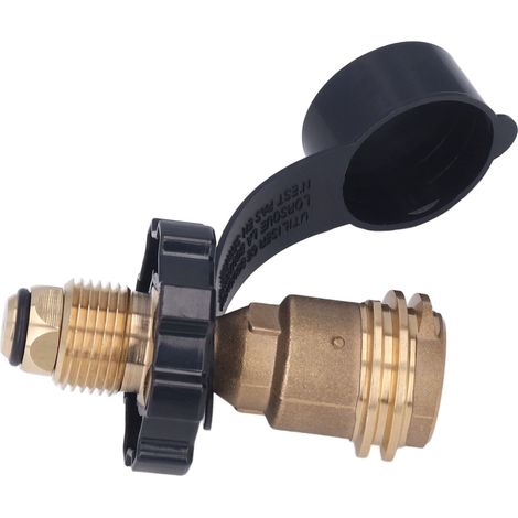 Gastankadapter aus Messing, Propangas-Nachfülladapter mit schwarzem Griff, POL Convert QCC1 Typ 1 (1/5)