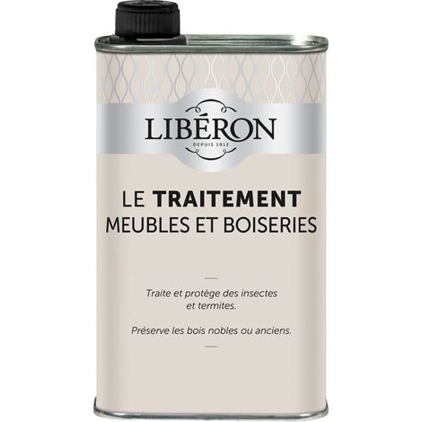 Insecticide traitement bois 500ml – Curatif et préventif contre insectes xylophages – Pour meubles anciens et boiseries – Non gras – Liberon