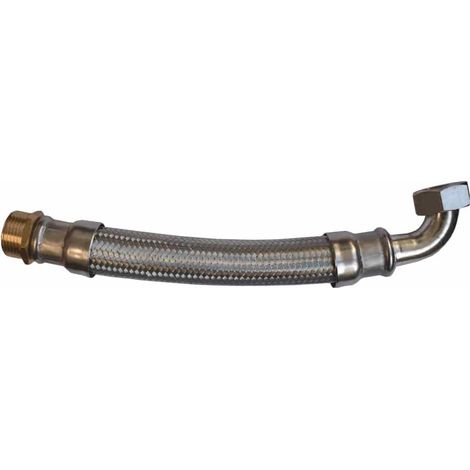 Flexible Inox DN25, Raccordement Eau, Coude 500mm, Certification DVGW