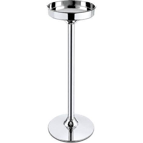 Supporto per secchiello colonna porta ghiaccio in acciaio inox alto 74 cm - Per refrigerare bottiglie di vino e champagne (1/5)