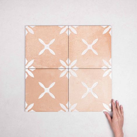 Carrelage Effet Terre Cuite PANGEA 22.3x22.3 cm Flower Clay Pangea (1/3)