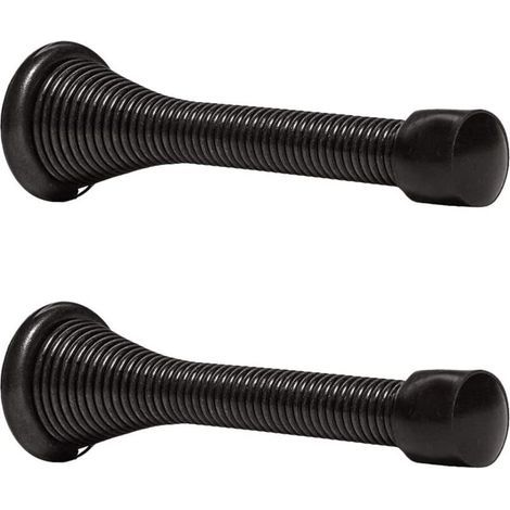 Set mit 2 Türstoppern aus Metall (85 mm), inklusive Sockel und Schrauben Bodentürstopper zum Schutz von Wänden und Türen (1/5)