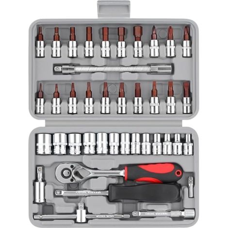 Kit tournevis à cliquet, embouts plat/cruciforme/torx, pour réparation industrielle et prises, 40 pièces (1/5)