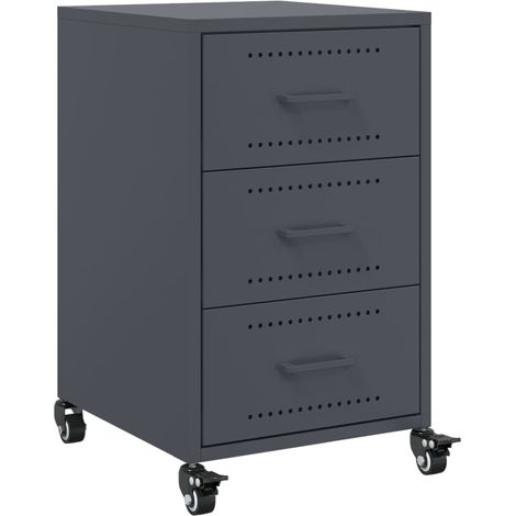 Maison Exclusive - Nachttisch Anthrazit 36x39x59 cm Stahl
