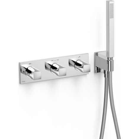 Robinet thermostatique encastré à 3 voies B-system Chrome - TRES 30725301 (1/2)