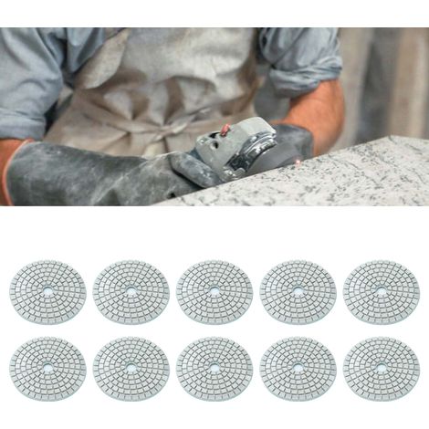 Je vends 10 disques à meuler diamantés de 3 pouces et 10 disques à meuler à l'eau à base blanche de 3 pouces. (1/5)