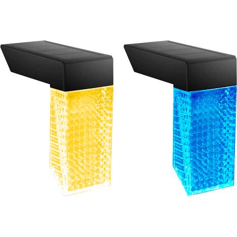 Luminaire Solaire Extérieur - LED Changeant de Couleur - Pour Escalier Clôture Jardin Terrasse - 2 Pièces (1/5)