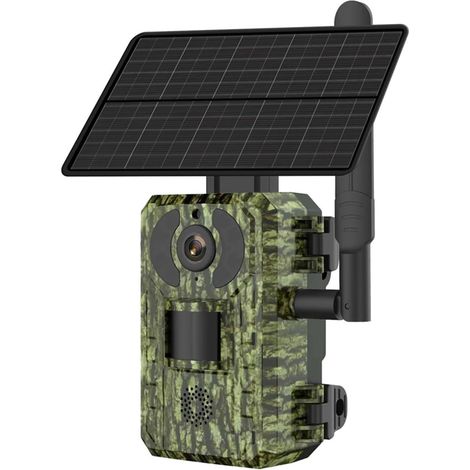 Caméra Faune Sauvage Caméra De Chasse Et Suivi des Sentiers, Étanche, 4MP, 4W, Batterie 7800mAh, Déclencheur Activé par Le Mouvement, 4G, avec Vision Nocturne Fiable Précise(4G Band 32G) (1/5)