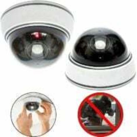 LOt de 2 caméras de dôme Professionnelles avec caméra Clignotante factice avec Objectif et Surveillance vidéo Clignotante Dummy Fake