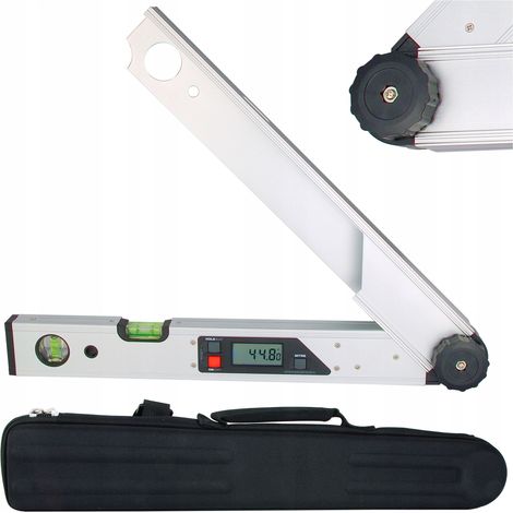 Goniometro elettronico KE45 con funzione HOLD, bolla orizzontale e verticale, digitale (1/5)