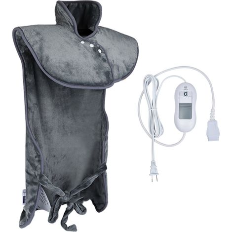 Couverture chauffante électrique lavable en machine, coussin chauffant avec arrêt automatique et protection contre la surchauffe pour dos, épaules, cou, 3 niveaux de température (1/5)
