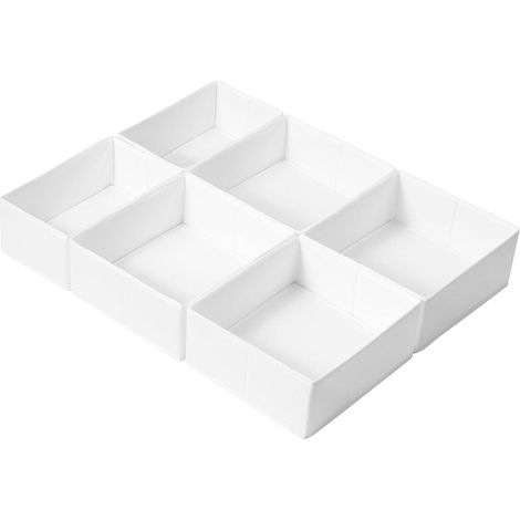 Schubladen Organizer 6er Set 6er Set Weiß für Pax Schrank 75x58 (1/5)