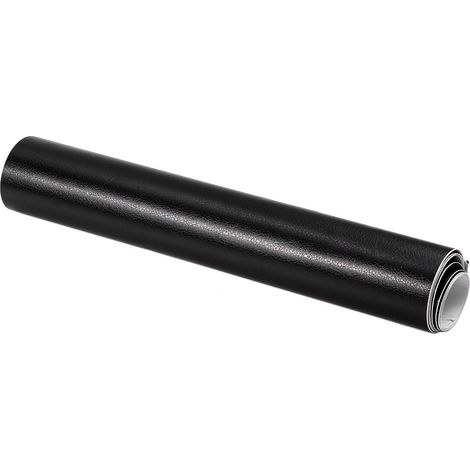 Vinyle grain cuir noir 30x200cm, film adhésif décoratif pour intérieur voiture, meubles, DIY, rénovation (1/5)