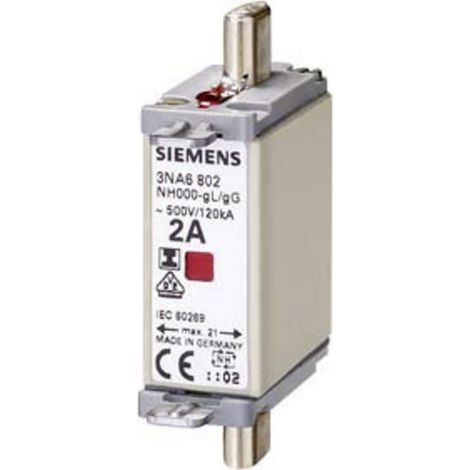 Siemens 3NA6814 Inserto fusibile Misura fusibile = 0 35 A 500 V 3 pz.