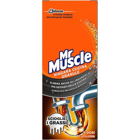 disgorgante granulare per cucina "mr muscle niagara", 250 gr