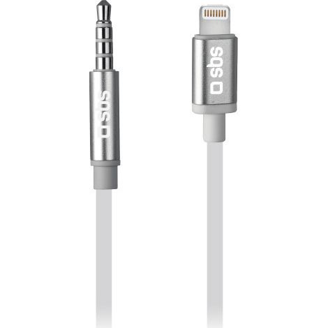 SBS TEADAPTIPJACK35W cavo audio 1 m 3.5mm Lightning Bianco