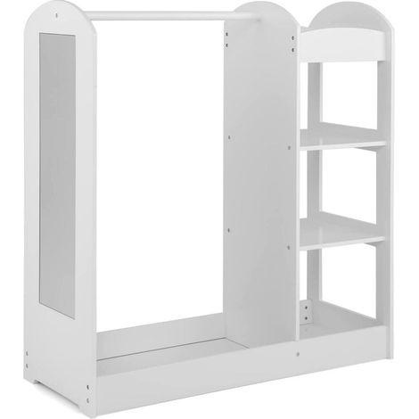 Accès facile, rangement déguisement enfant avec miroir, penderie et étagères ouvertes (1/5)