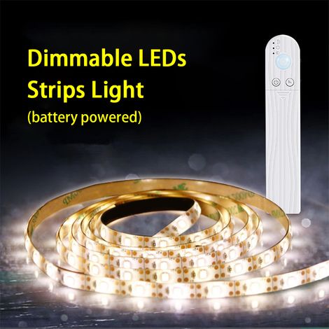 Bande LED dimmable avec détecteur de mouvement PIR, 3 mètres, 180 LED, pour éclairage décoratif de TV, ordinateur, bureau, cuisine, etc. (1/3)