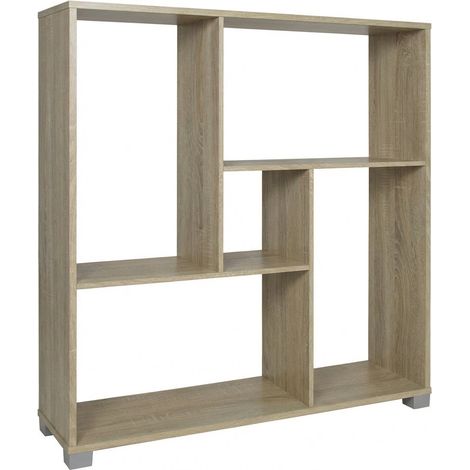 Libreria Scaffale 5 Ripiani Mobile Soggiorno Legno 80x24x83.5 cm rovere