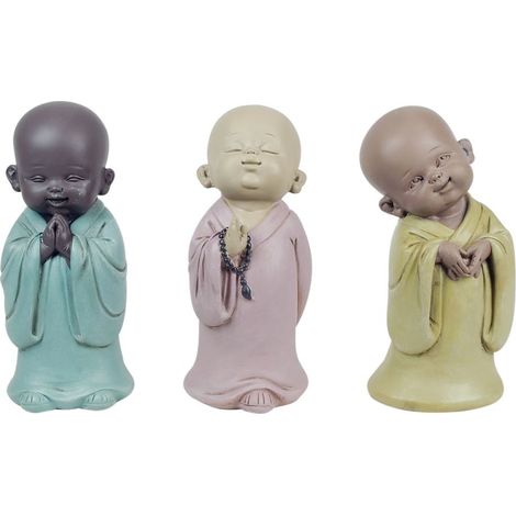 Signes Grimalt Buddha -Figurenfiguren Buddhas 3 verschiedene Set 3U Multicolor Buddhs 8x7x17cm 20773