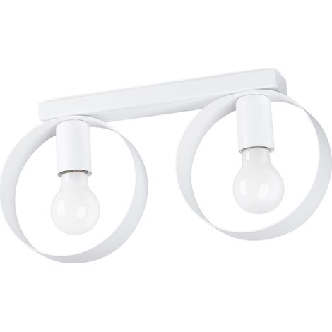 Lámparas de techo Titran blanco acero 2xE27  40cm Sollux (1/5)
