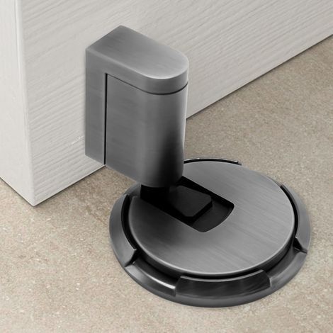 Butée de Porte Adhésive Arrêts de Porte Mécanique, Butoir de Porte Réglable en Hauteur Tampon Porte Protecteur Mural avec Auto-adhésif 3M sans Perçage, Vis, Gris (1/5)