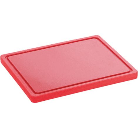 Planche à découper (L)290 x (P)225 mm, HACCP, en polyéthylène rouge (1/3)
