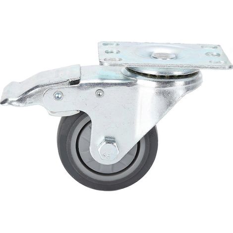 Lenkrolle, geräuscharm, robust, aus TPR-Kunststoff, mit Bremse, Ersatzteil für Wagen