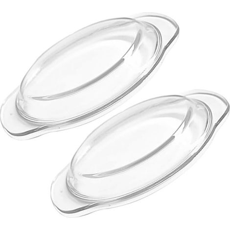 2Pièces Couvercle Verre pour Micro Ondes Lot de Cloche Alimentaire Transparent Protection Éclaboussures Compatible Plats Gâteaux Nettoyage Facile Au (1/5)