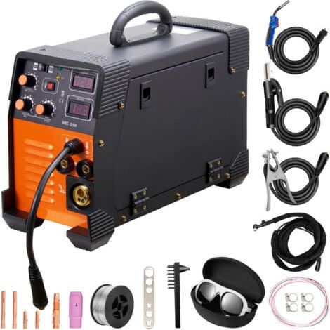 [JAMAIS UTILISÉ] Mophorn saldatore MIG 250 Amp 3 in 1 saldatrice 220V TIG MMA Stick IGBT DC Inverter Saldatore Display Digitale