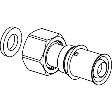 Raccord à sertir écrou libre femelle S-Press PLUS 32-g1 1/4" - UPONOR