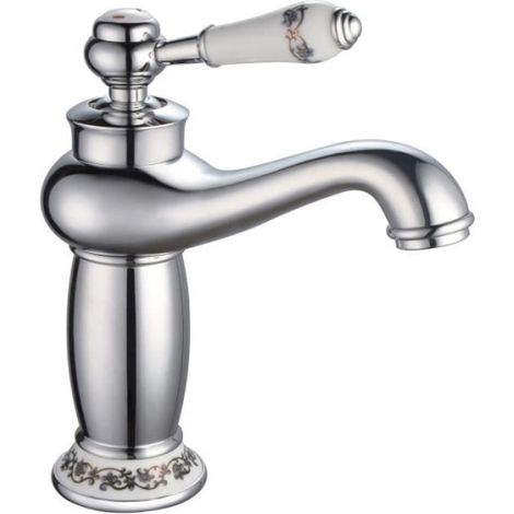 Mitigeur lavabo ROUSSEAU MARPLE chromé - Cartouche céramique Ø 3,5 cm - Aérateur réducteur de débit