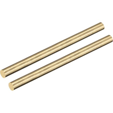 2 Pack 5mm x 200mm, Brass Solid Round Rod, Brass Rod Tower Bar Stock (1/5)