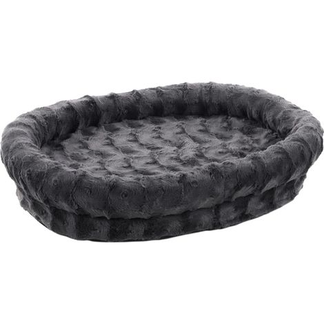 Lit pour Chien Chat Gris - Coussin pour Chien Chat - Panier pour Chien Chat - 66x51x14cm - Lavable - Fond Anti-dérapant - Housse Amovible - Lieu de Couchage Doux et Confortable (1/3)