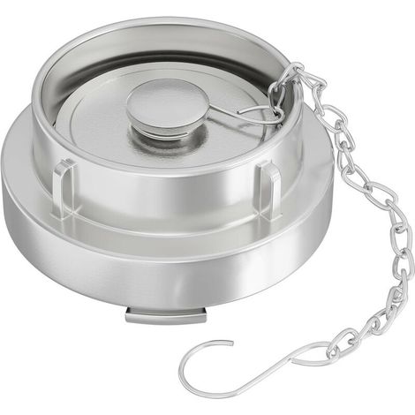 Chapeau d'accouplement C/52 mm – 51 x 98 x 98 mm – en Aluminium – avec Manchon 120° et Chaîne de sécurité – Raccord pour Tuyaux pompier Irrigation Arrosage Lance incendie