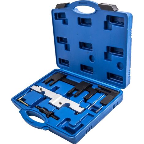 Herramienta de bloqueo de la cadena de distribución, longitud 39 cm, ancho 29 cm, altura 8 cm, peso 4,5 kg, compatible con vehículos europeos de las series 1/3/5. (1/5)