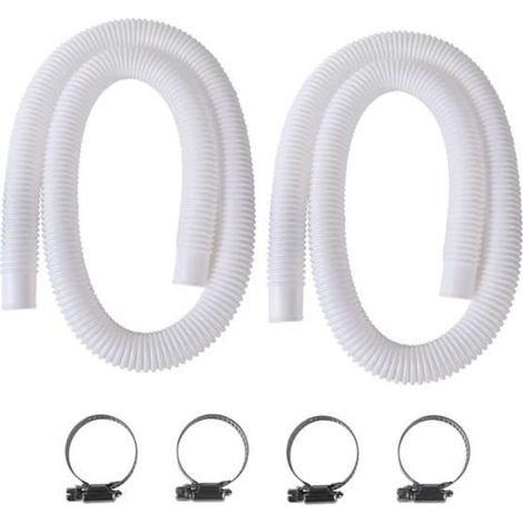 Intex Poolschlauch - 2 Stück 32mm - PVC Transparent - Langlebig und Leicht