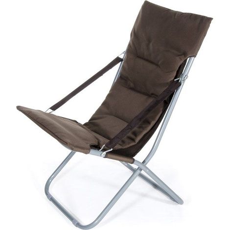 VERDELOOK Poltrona Sdraio Prendisole Maiorca 84x60x92 cm, Marrone, Giardino Esterni (1/4)