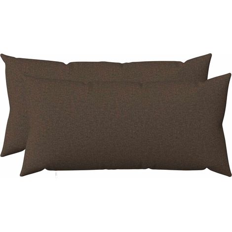Housse de coussin 2 pc HEERLEN Taupe 40 x 70 cm Tissu vidaXL