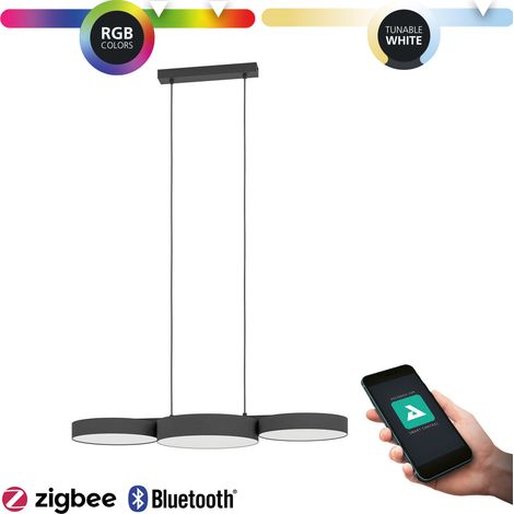 Lampadario A Sospensione Moderno Barbano-Z Acciaio Nero 3 Luci Led 7,5W 2550Lm (1/4)