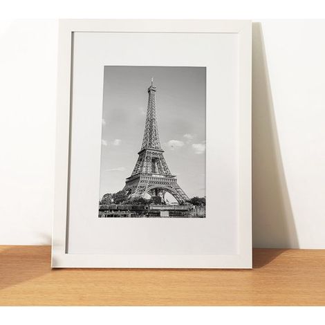 Set aus zwei Bilderrahmen, Maße 29,7 x 42 cm (A3-Format), geeignet für Fotos, Bilder, Poster, Collagen usw., Weiß (1/5)