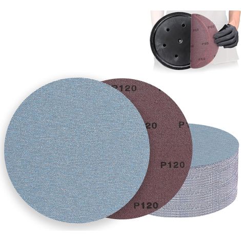 Lot de 25 Disques Abrasifs 225mm Maille, Filet Céramique Papier à Poncer (1/5)