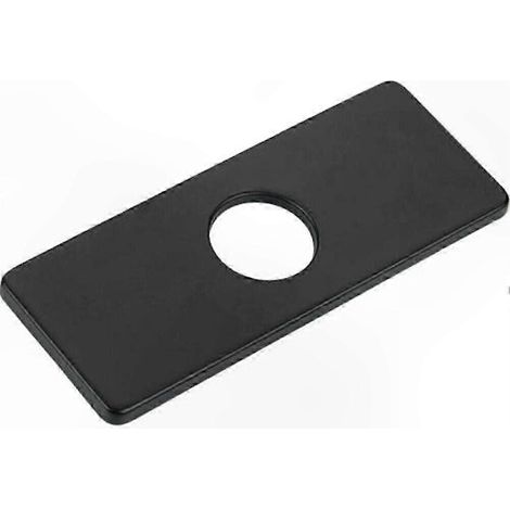 Abdeckplatte aus schwarzem Edelstahl für Wasserhähne, geeignet für Badezimmer- und Küchenspülen (1 Stück) (1/5)