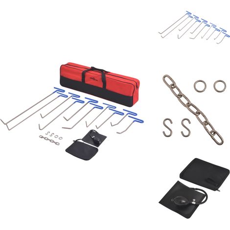 Kit de débosselage sans peinture 16 pièces Acier inoxydable - Débosselage Auto - Kit Débosselage - Outil Débosselage - Réparateur Bosses - Réparer Bosses Voiture (1/5)