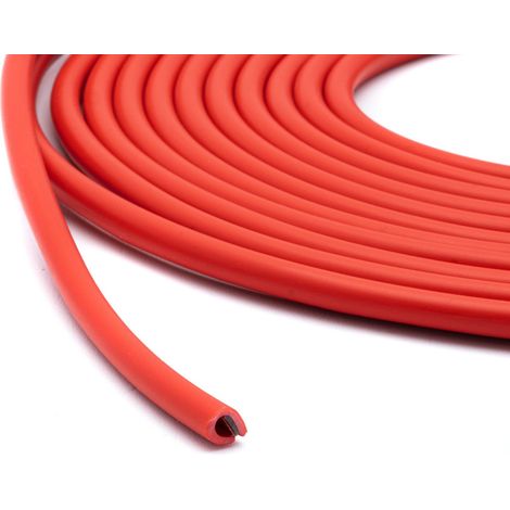 Autotürkantenschutzleiste 5M PVC - Schalldämmung und Abdichtung ROT (1/5)