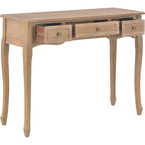 Maison Exclusive - Tavolo Consolle da Trucco con 3 Cassetti Marrone (1/5)