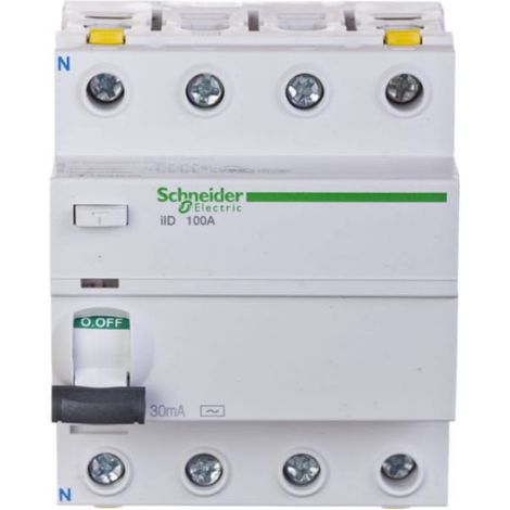 4P 100A 0,03A Fehlerstromschutzschalter Typ AC iID A9Z11491